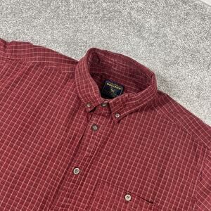 Woolrich Flannel Shirt Mens Extra Large Button Down Cotton‎ Plaid Classic Red